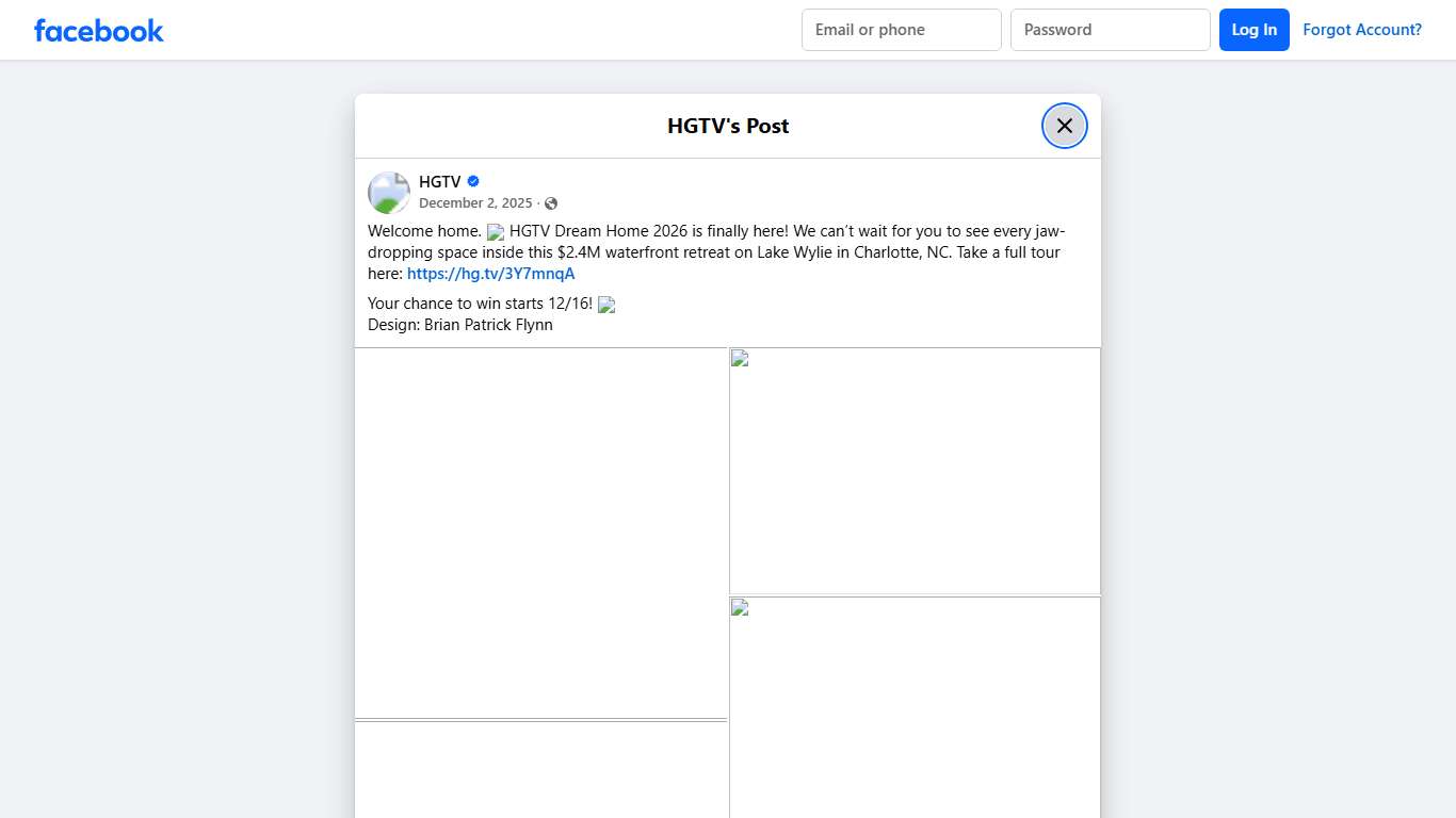 HGTV - Welcome home. 🔑 HGTV Dream Home 2026 is finally... Facebook